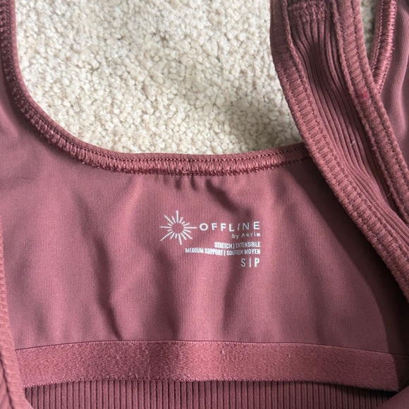 Offline by Aerie Ribbed brown crop tank - Picture 2 of 8